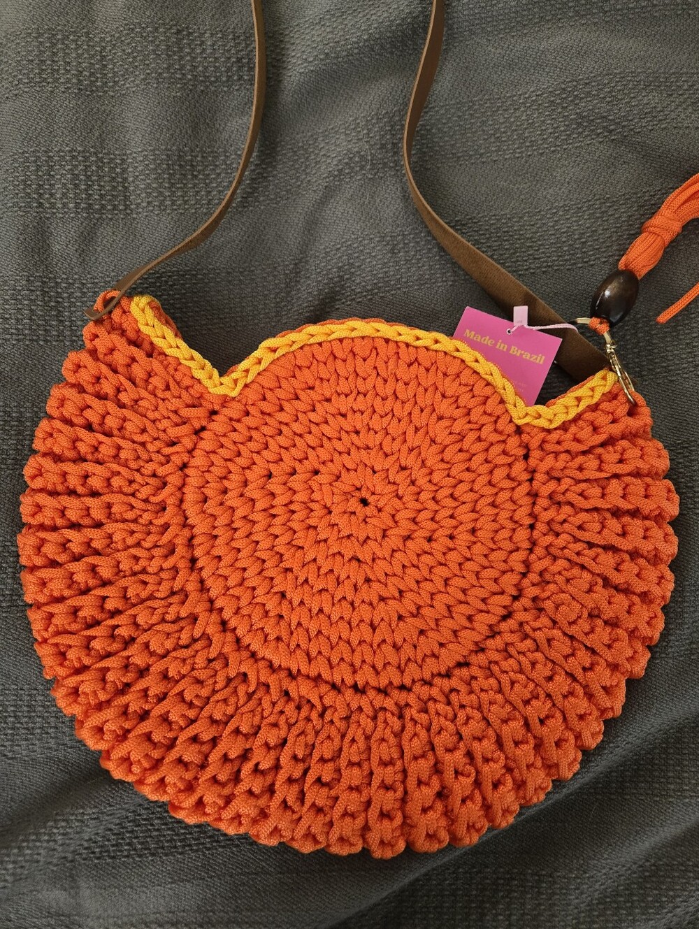 Beeluxxe Crochet Boho Seashell Bag Purse Made In Brazil Beach NWT